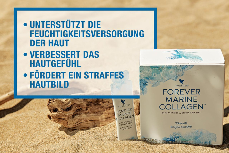 Inhaltsstoffe von Forever Marine Collagen – Fischkollagen, Vitamin C, Biotin und Zink