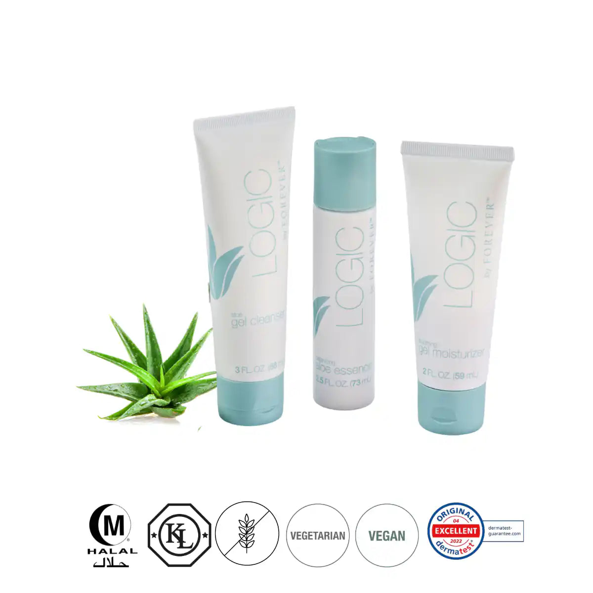 Logic by Forever Skincare Kit – 3-Schritte Pflegeset mit Aloe Vera