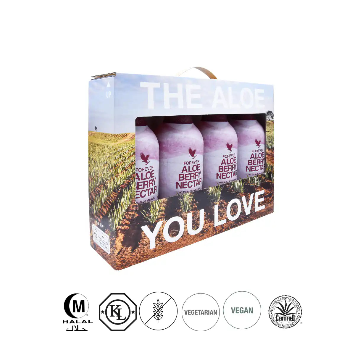 4-Pack Forever Aloe Berry Nectar™ – 4 x 1 Liter