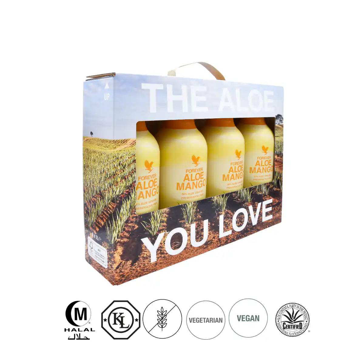 4-Pack Forever Aloe Mango™ – 4 x 1 Liter